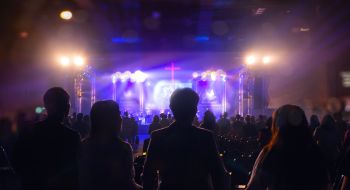 a crowd at a church event